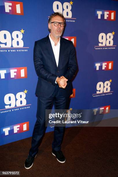 Laurent Blanc attends 398-Secret d'une Victoire" Paris Premiere at Gaumont Champs Elysees on May 30, 2018 in Paris, France.