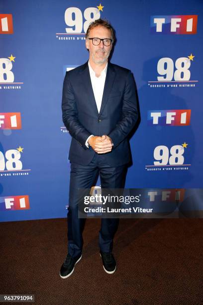 Laurent Blanc attends 398-Secret d'une Victoire" Paris Premiere at Gaumont Champs Elysees on May 30, 2018 in Paris, France.