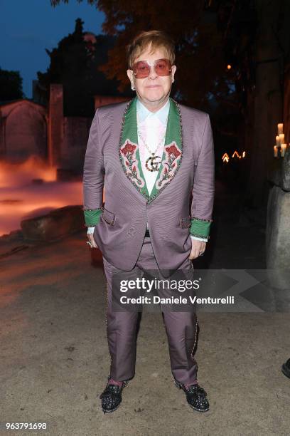 Elton John attends the Gucci Cruise 2019 show at Alyscamps on May 30, 2018 in Arles, France.