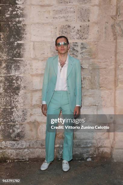 James Righton attends the Gucci Cruise 2019 show at Alyscamps on May 30, 2018 in Arles, France.