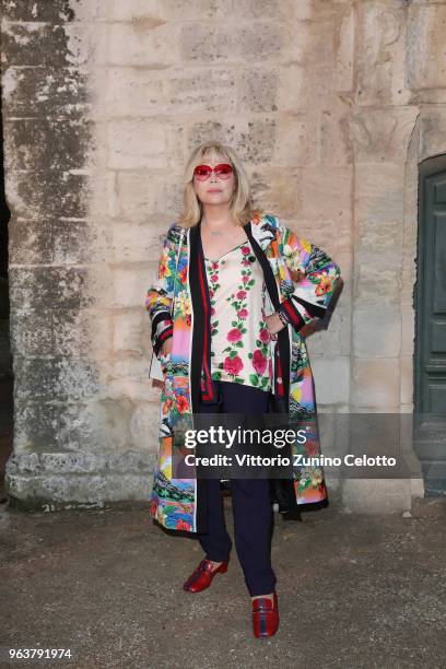 Amanda Lear attends the Gucci Cruise 2019 show at Alyscamps on May 30, 2018 in Arles, France.