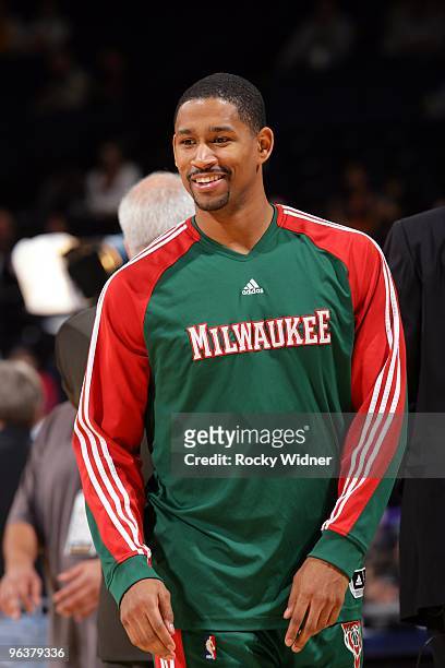 Charlie Bell of the Milwaukee Bucks looks on during warm-ups prior to the game against the Golden State Warriors at Oracle Arena on January 15, 2010...