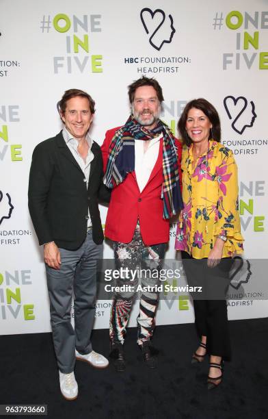 Governor and Executive Chairman, Hudson's Bay Company Richard Baker, Performer Rufus Wainwright and CEO, HBC Helena Foulkes attend at HBC Foundation...