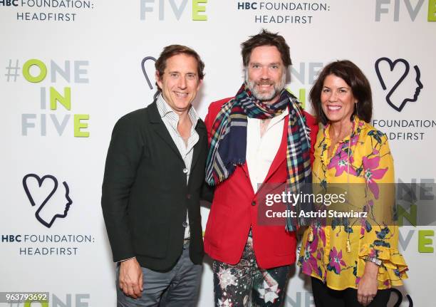 Governor and Executive Chairman, Hudson's Bay Company Richard Baker, Performer Rufus Wainwright and CEO, HBC Helena Foulkes attend at HBC Foundation...