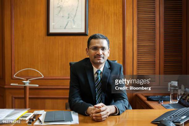 Rajesh Gopinathan, chief executive officer of Tata Consultancy Services Ltd., poses for a photograph in Mumbai, India, on Monday, May 21, 2018. These...
