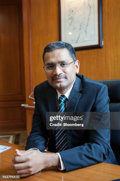 Rajesh Gopinathan, chief executive officer of Tata Consultancy Services Ltd., poses for a photograph in Mumbai, India, on Monday, May 21, 2018. These...