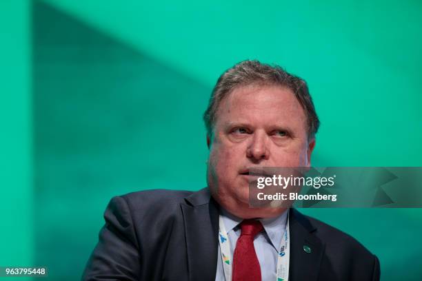 Blairo Maggi, Brazil's agriculture minister, speaks during the Brazil Investment Forum in Sao Paulo, Brazil, on Wednesday, May 30, 2018. The...