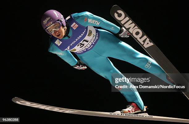 Martin Schmitt of Germany competes during the FIS Ski Jumping World Cup on February 3, 2010 in Klingenthal, Germany.