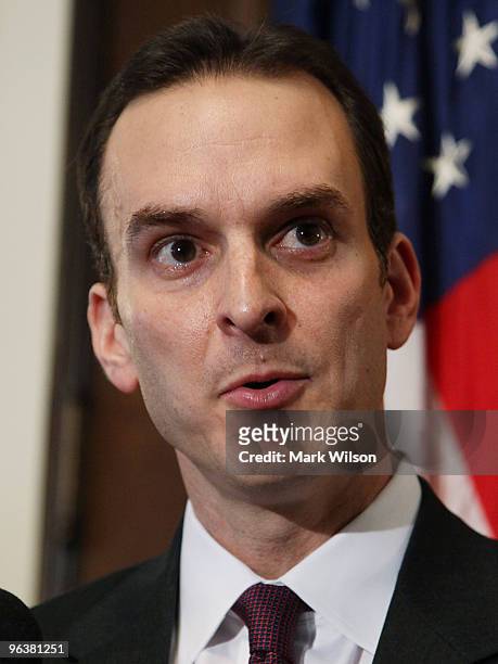 Travis T. Tygart, CEO of the U.S. Anti-Doping Agency, talks about dietary supplements during a news conference with Sen. John McCain on Capitol Hill,...