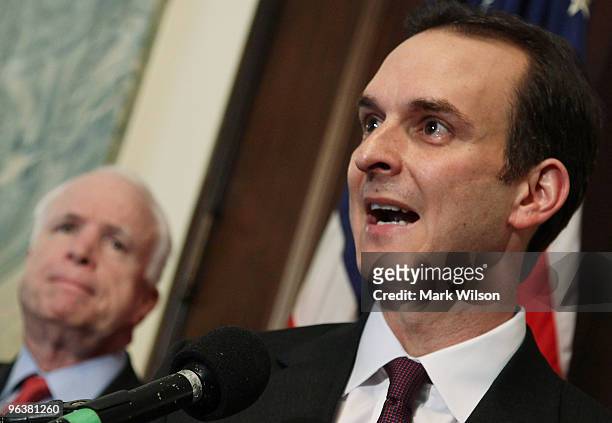 Travis T. Tygart , CEO of the U.S. Anti-Doping Agency, talks about dietary supplements during a news conference with Sen. John McCain on Capitol...