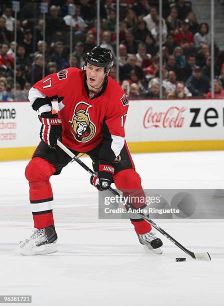 Filip Kuba of the Ottawa Senators skates against the Chicago Blackhawks at Scotiabank Place on January 19, 2010 in Ottawa, Ontario, Canada.