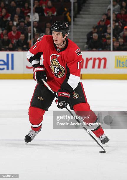 Filip Kuba of the Ottawa Senators skates against the Chicago Blackhawks at Scotiabank Place on January 19, 2010 in Ottawa, Ontario, Canada.