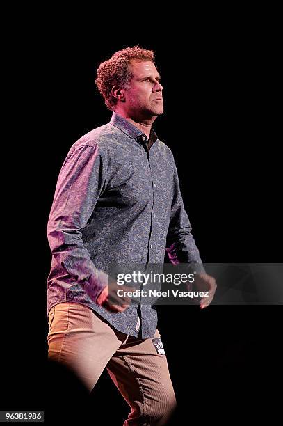 Will Ferrell performs at the Stand With Haiti benefit concert at The Wiltern on February 2, 2010 in Los Angeles, California.