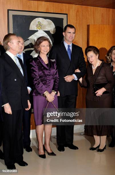 Carlos Zurita, Queen Sofia of Spain, Prince Felipe of Spain and Infanta Margarita de Borbon attend 'Queen Victoria Eugenia' tribute concert, at the...