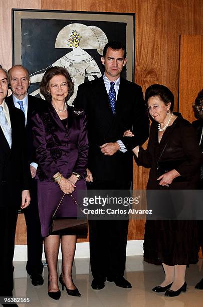 Queen Sofia of Spain Prince Felipe of Spain and Princess Margarita of Spain attend "Queen Victoria Eugenia" Tribute concert at the Music School...