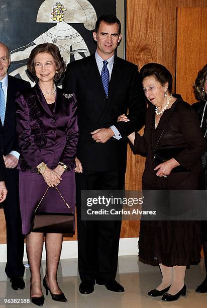 Queen Sofia of Spain Prince Felipe of Spain and Princess Margarita of Spain attend "Queen Victoria Eugenia" Tribute concert at the Music School...