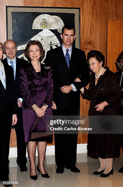 Queen Sofia of Spain Prince Felipe of Spain and Princess Margarita of Spain attend "Queen Victoria Eugenia" Tribute concert at the Music School...