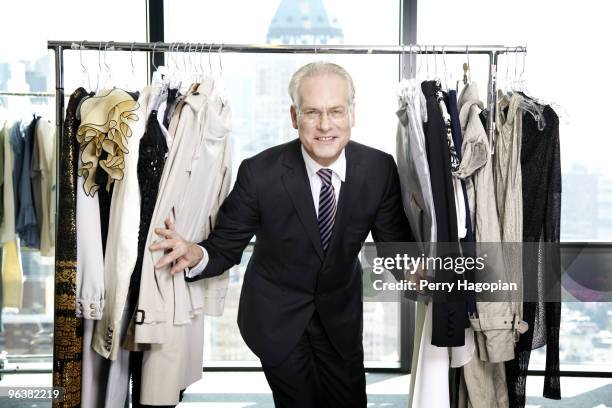 Fashion guru, Tim Dunn poses at a portrait session for Marie Claire Magazine on August 14, 2009 in New York City. PUBLISHED IMAGE.