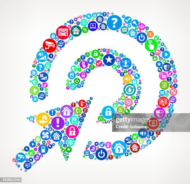target cursor home automation technology icon pattern - camera-pointed-at-screen stock illustrations