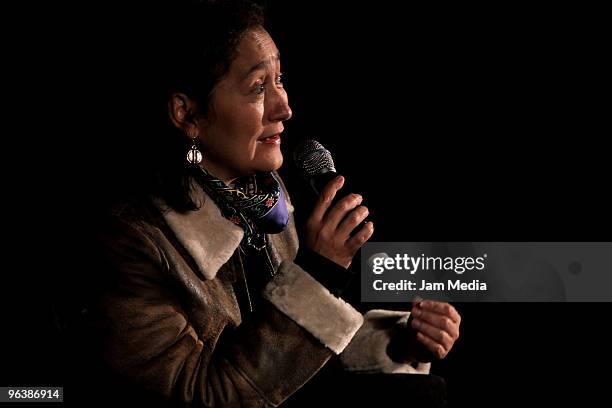 Marina Stavenhagen, director of Mexican Institute of Cinematography , attends a press conference for the presentation of the movie Revolucion ,...