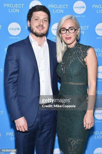 Carey Dorman and Sterling McDavid attend the Launch of UNICEF's Project Lion at The Highline Hotel on May 30, 2018 in New York City.