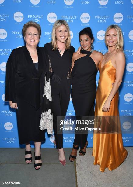 President Caryl Stern, UNICEF NextGen Founding Chair Jenna Bush Hager, Purvi Padia, and Sienna Miller attend the Launch of UNICEF's Project Lion at...