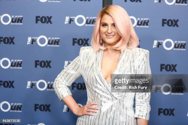 Meghan Trainor attends the premiere of Fox's "The Four: Battle For Stardom" Season 2 at CBS Studios - Radford on May 30, 2018 in Studio City,...
