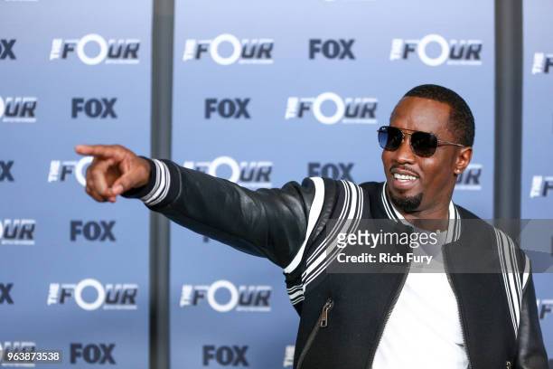 Sean "Diddy" Combs attends the premiere of Fox's "The Four: Battle For Stardom" Season 2 at CBS Studios - Radford on May 30, 2018 in Studio City,...