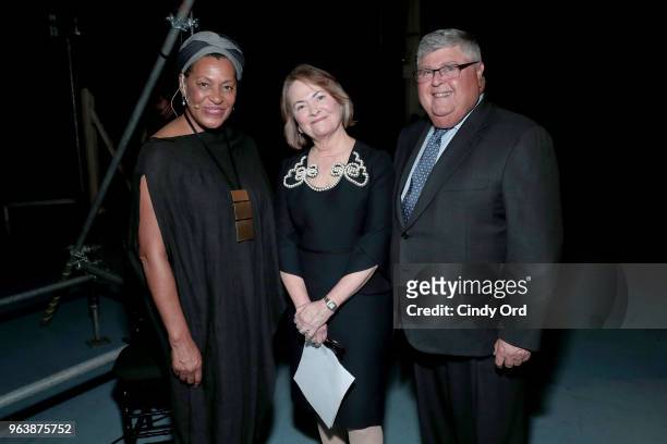 Carrie Mae Weems, Nora Ann Wallace, and Jack Nusbaum attend during the BAM Gala 2018 honoring Darren Aronofsky, Jeremy Irons, and Nora Ann Wallace at...