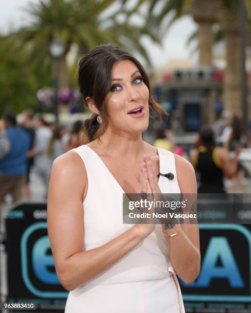 Becca Kufrin visits "Extra" at Universal Studios Hollywood on May 30, 2018 in Universal City, California.