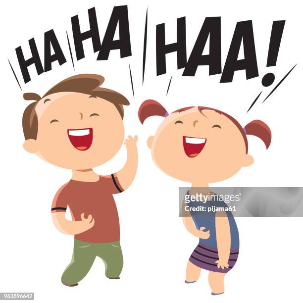 laughing children - laughing stock illustrations