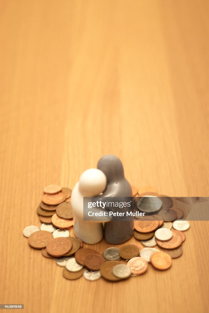 Small figures on money