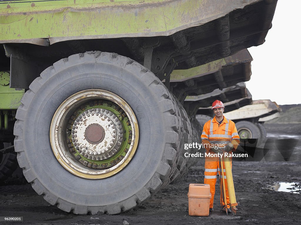 Coal Miner With Surveying Equipment