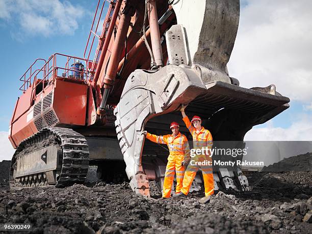 coal miners with digger - miner portrait stock pictures, royalty-free photos & images