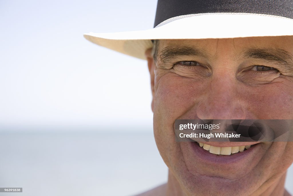 Mature man smiling