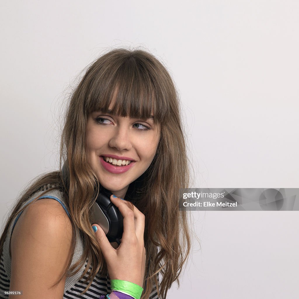 Young woman with headphones