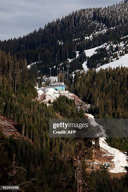 The slopes at a Cypress mountain venue are pictured February 3, 2010. Due to warmer temperatures officials had to ship snow from Allison Pass, about...