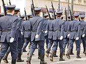 Army Officers Marching in Parade
