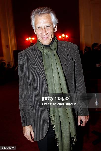 Dominique De Villepin attends the "Seznec" Premiere at Theatre de Paris on February 3, 2010 in Paris, France.