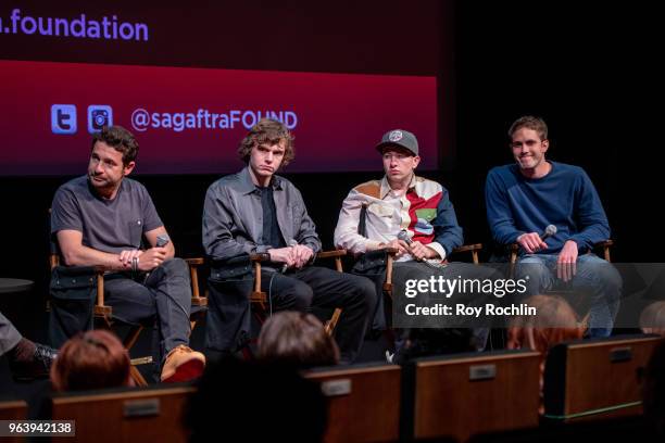 Bart Layton, Evan Peters, Barry Keoghan, Blake Jenner discuss " American Animals" during SAG-AFTRA Foundation Conversations at The Robin Williams...