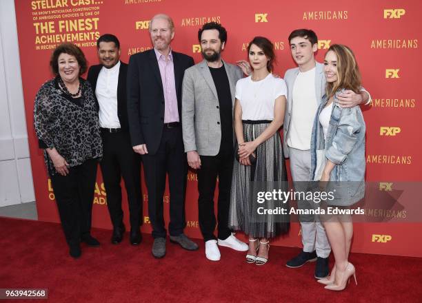 Actors Margo Martindale, Brandon J. Dirden, Noah Emmerich, Matthew Rhys, Keri Russell, Keidrich Sellati and Holly Taylor arrive at the For Your...