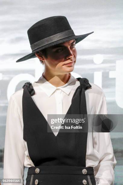 British model, actress and singer Cara Delevingne during the Douglas X Peter Lindbergh campaign launch at ewerk on May 30, 2018 in Berlin, Germany.