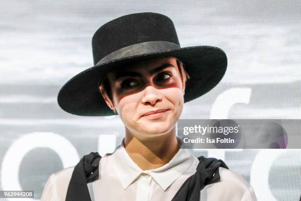 British model, actress and singer Cara Delevingne during the Douglas X Peter Lindbergh campaign launch at ewerk on May 30, 2018 in Berlin, Germany.