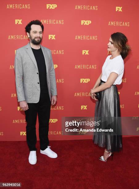Actors Matthew Rhys and Keri Russell arrive at the For Your Consideration Red Carpet Event for the series finale oF FX's "The Americans" at the Saban...