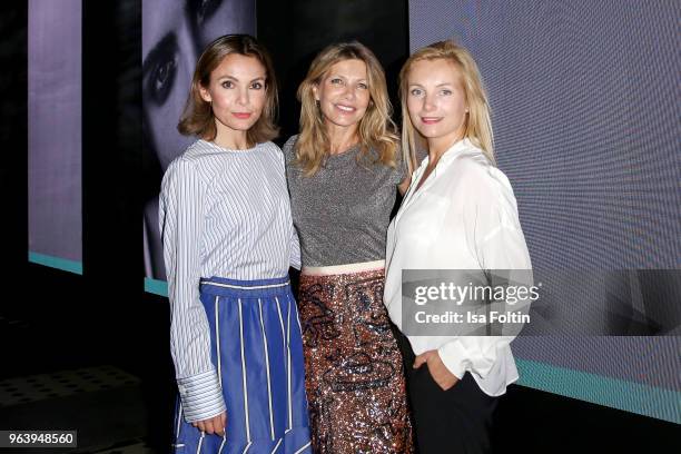 German actress Nadine Warmuth, German actress Ursula Karven and German actress Nadja Uhl during the Douglas X Peter Lindbergh campaign launch at...