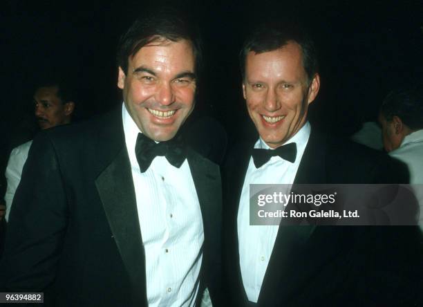 Oliver Stone and James Woods