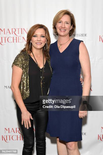 Martina McBride and editor Katherine Cobbs attend Martina McBride Announces Forthcoming Cookbook "Martina's Kitchen Mix" at Chef's Club on May 30,...