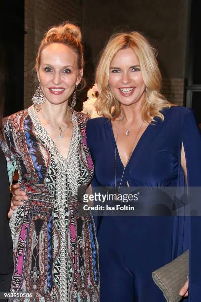 Anne Meyer-Minnemann and German actress Veronica Ferres during the Douglas X Peter Lindbergh campaign launch at ewerk on May 30, 2018 in Berlin,...