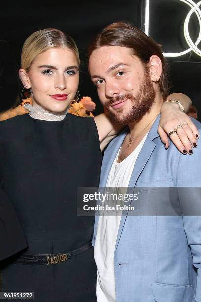 Influencer Caro Daur and influencer Riccardo Simonetti during the Douglas X Peter Lindbergh campaign launch at ewerk on May 30, 2018 in Berlin,...