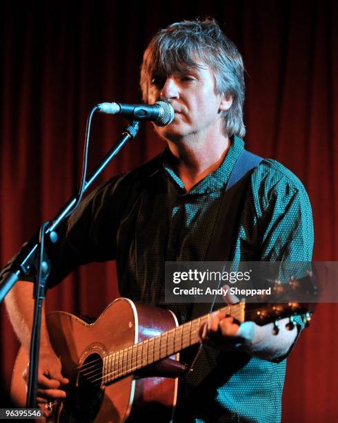 Singer/songwriter Neil Finn, former frontman for Crowded House and Split Enz, performs on stage at Bush Hall on February 3, 2010 in London, England.